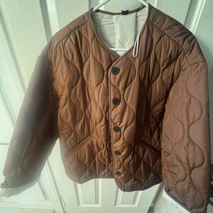 Zara Chocolate Brown Puffer Coat